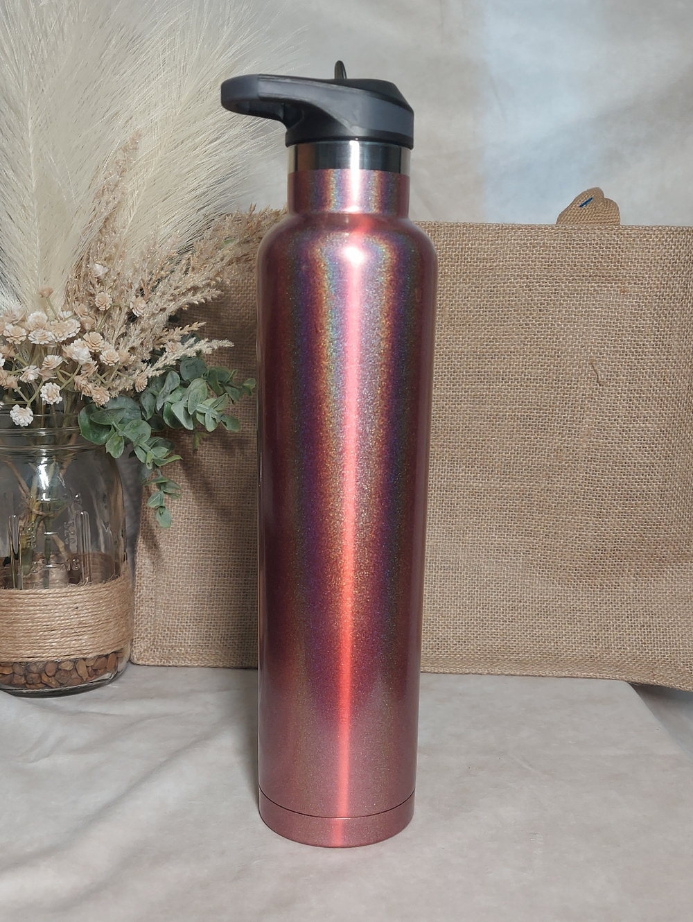 RTIC 20 oz Mermaid Iridescent Pink Stainless Steel Water Bottle